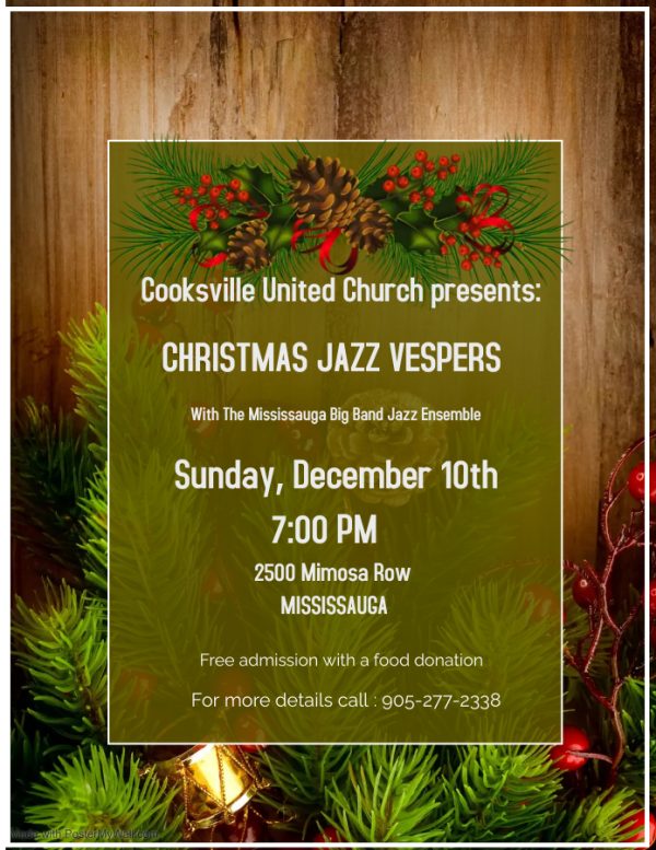 Jazz Vespers @ Cooksville United Church