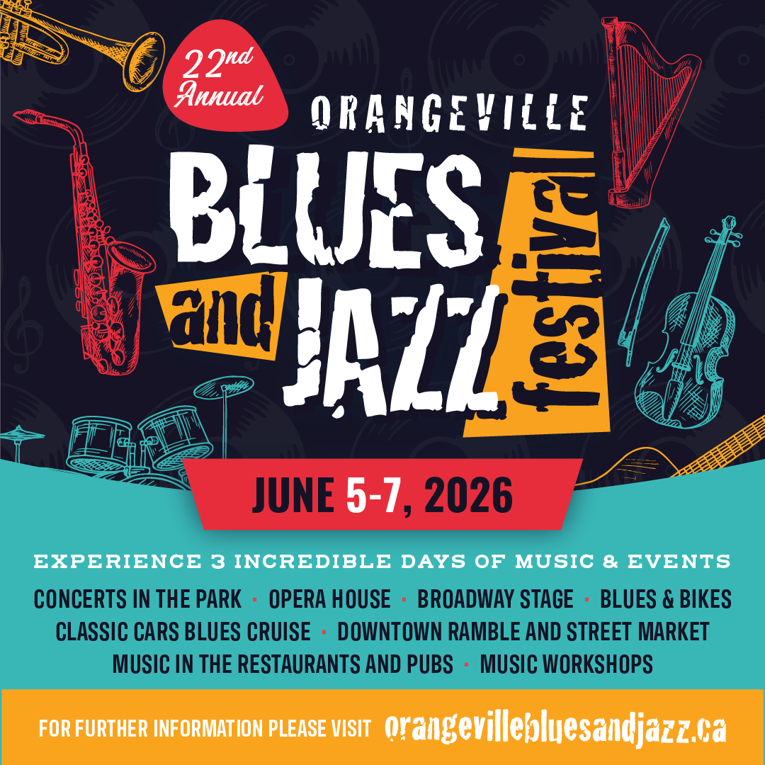 Win tickets to The 22nd Season of the Orangeville Blues and Jazz Festival