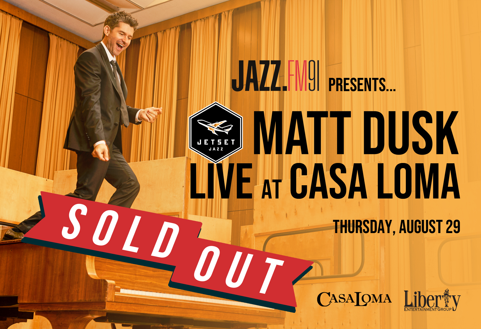 JAZZ.FM91 presents… Matt Dusk: JetSetJazz Live at Casa Loma